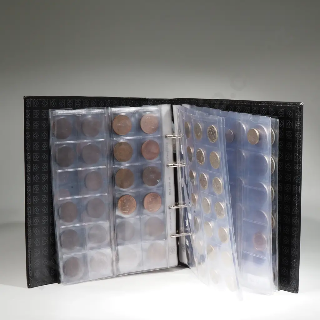 Collection of New Zealand Pre Decimal Coinage in a Folder  Image 1++