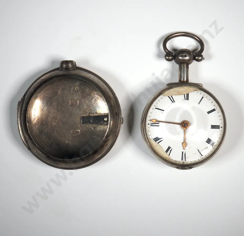 John Wightman Dublin Pear Case Sterling Silver Pocket Watch - London 1803 - Not Running Image 1++