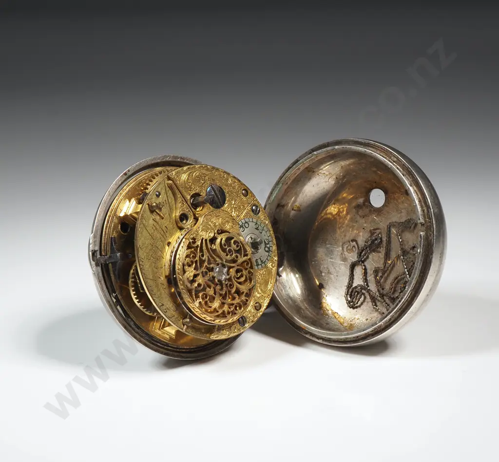 John Wightman Dublin Pear Case Sterling Silver Pocket Watch - London 1803 - Not Running Image 1++