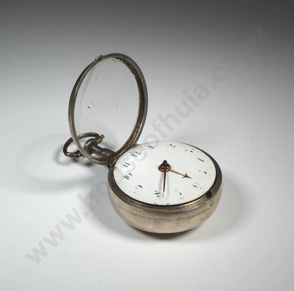1770's Sterling Silver Pair case Pocket Watch by John Parker - Chain Intact / Balance Stiff Image 1++