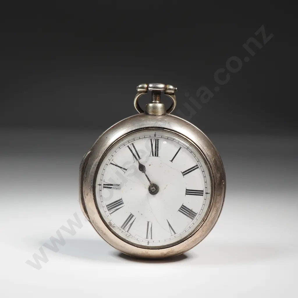 1782 Dated George Cooper Pair Case Sterling Silver Pocket Watch Image 1++