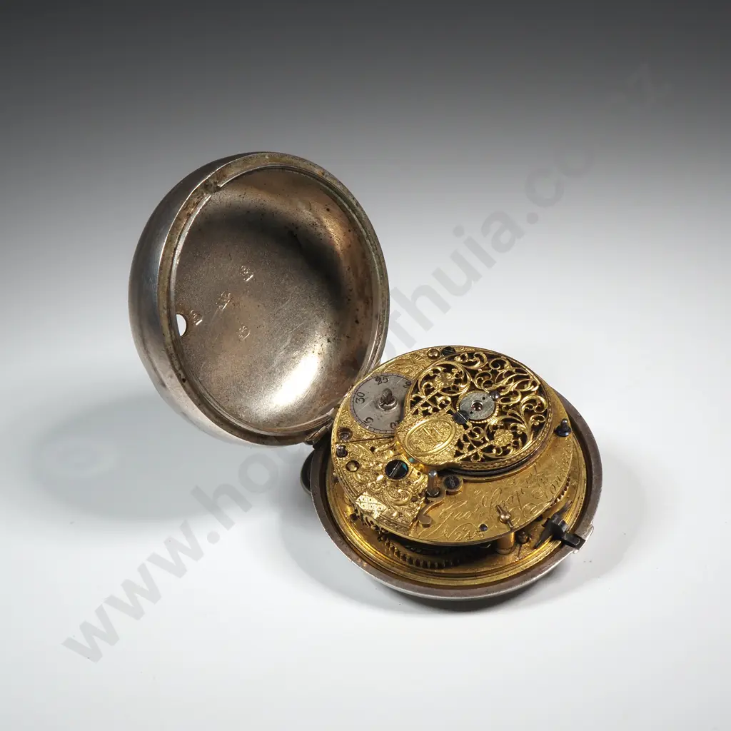 1782 Dated George Cooper Pair Case Sterling Silver Pocket Watch Image 1++