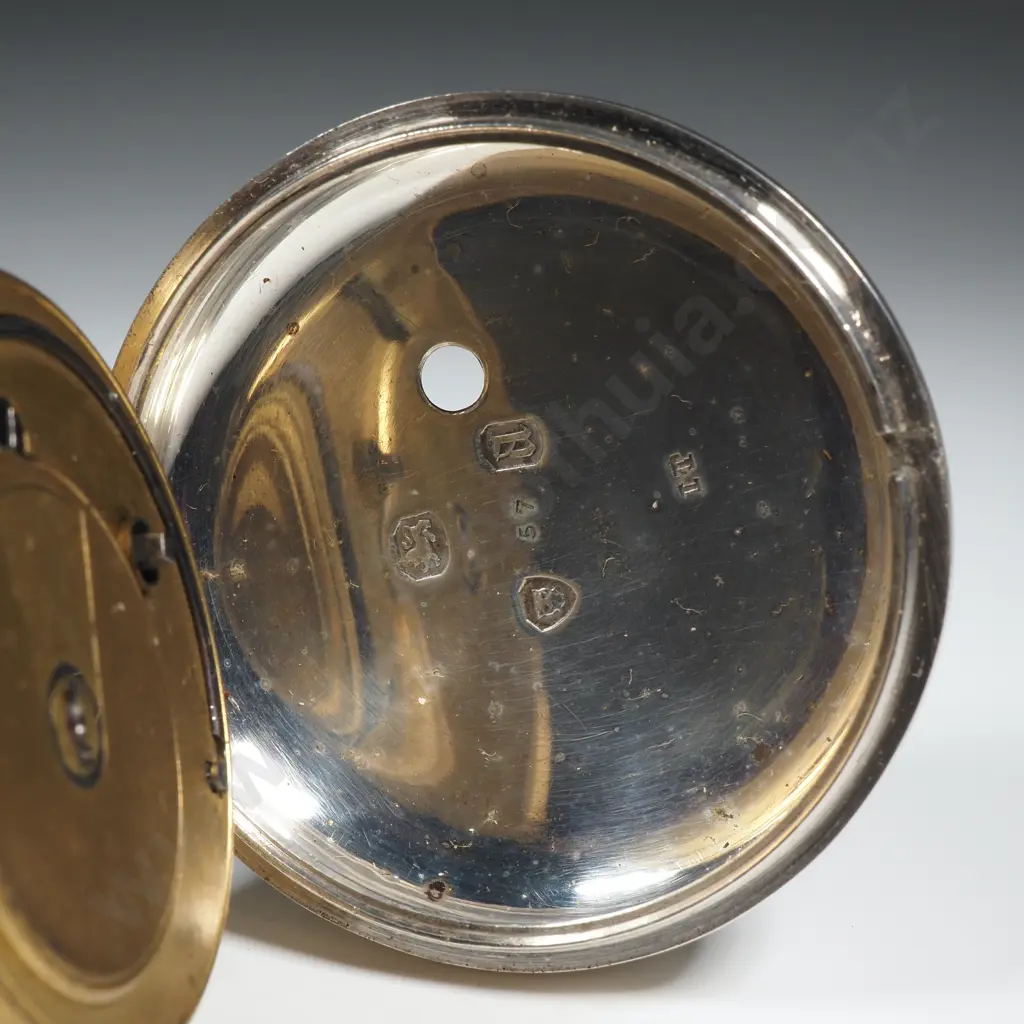 Sterling Silver Pair Case Pocket Watch by Rotherham's of London - 1856 Dated - Dial for J Nelson Christchurch Image 1++
