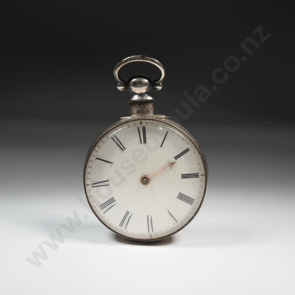 Sterling Silver Pair Case Pocket Watch - London 1840 - Missing Outer Case Image 1++