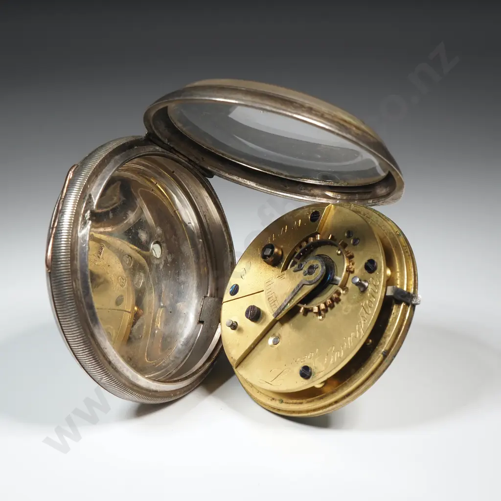 1898 Hallmarked Sterling Silver Pocket Watch by Livingston Birmingham Image 1++