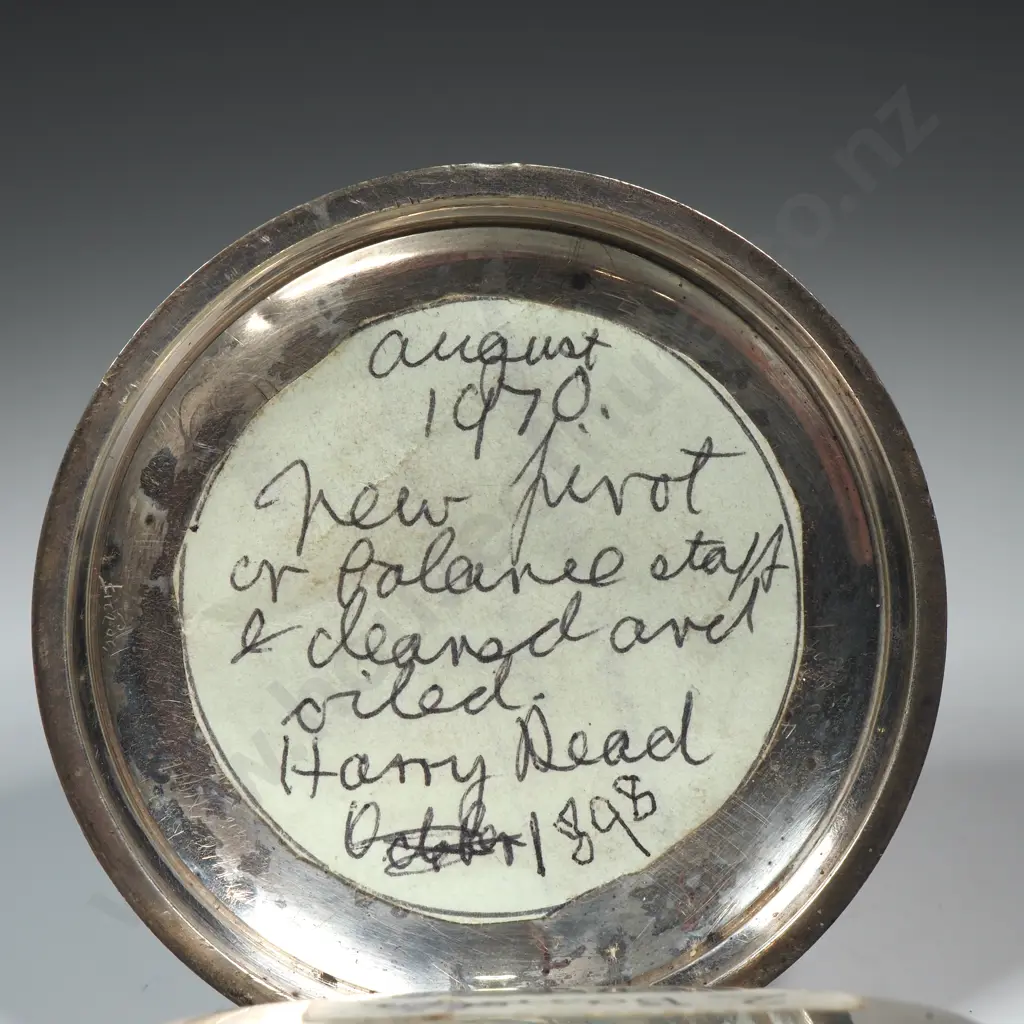 1898 Hallmarked Sterling Silver Pocket Watch by Livingston Birmingham Image 1++