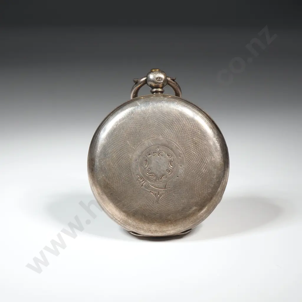 Sterling Silver John Oldham Open Face Fuse Pocket Watch - London 1863 Image 1++