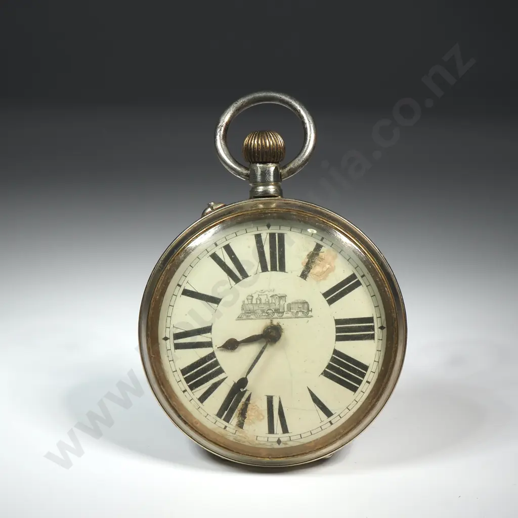 Large Swiss Made Railway Lever Pocket Watch Image 1++