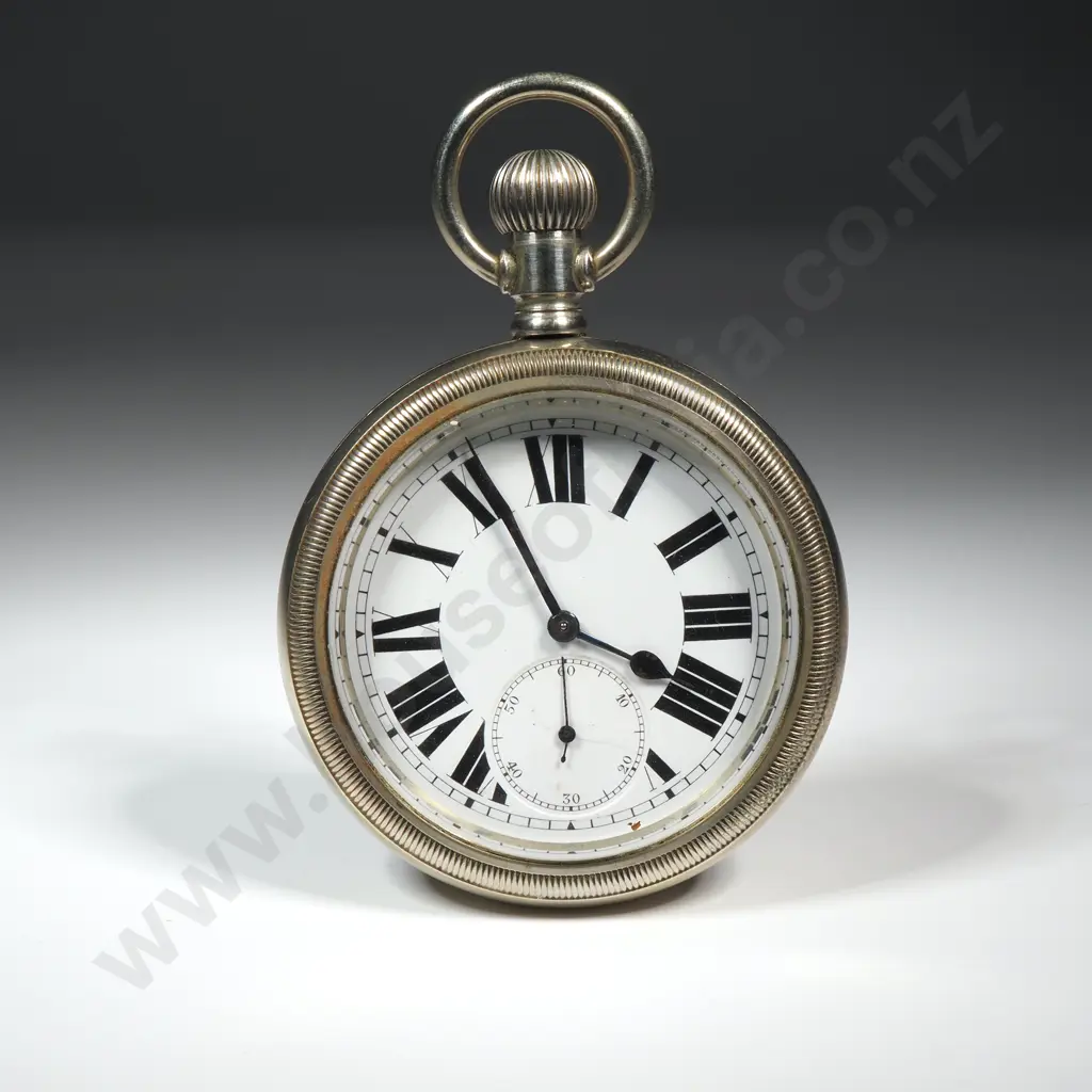 Large Railway Style Moeris Pocket Watch Image 1++