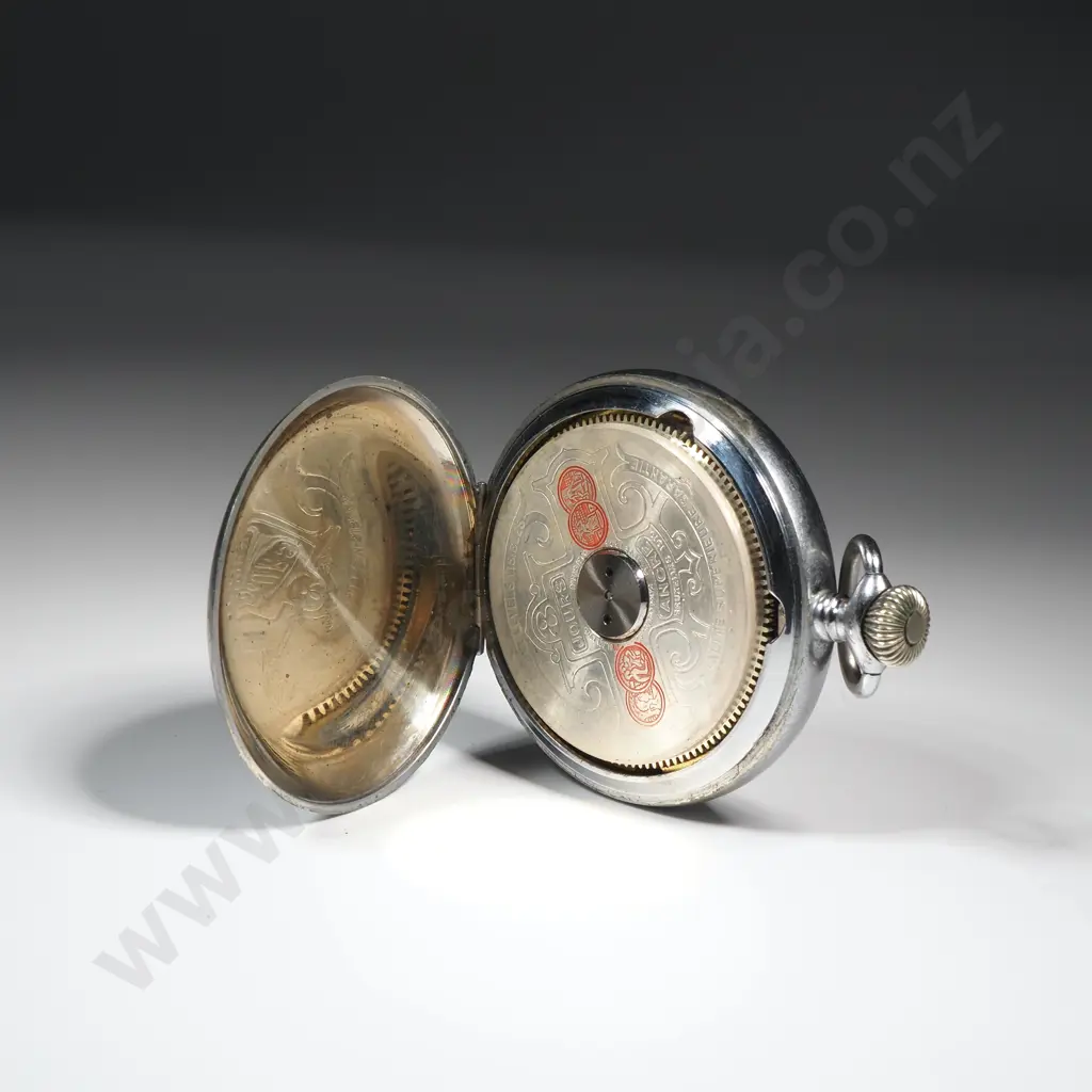 Hebdomas Base Metal 8 Days Stem Wind Pocket Watch - Running, But Sold w No Guarantees of Reliability or Accuracy Image 1++