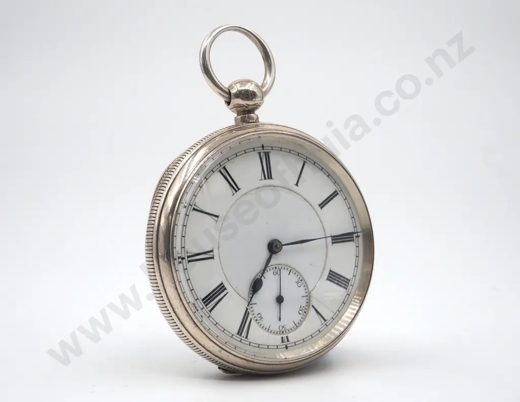 Antique Sterling Silver Pocket Watch Image 1++