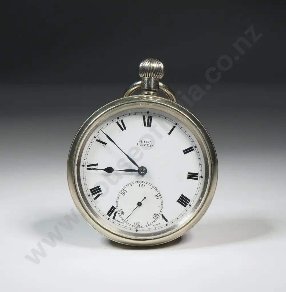ABE Lever Nickel Case Pocket Watch - Movement Signed by Selezi Image 1++