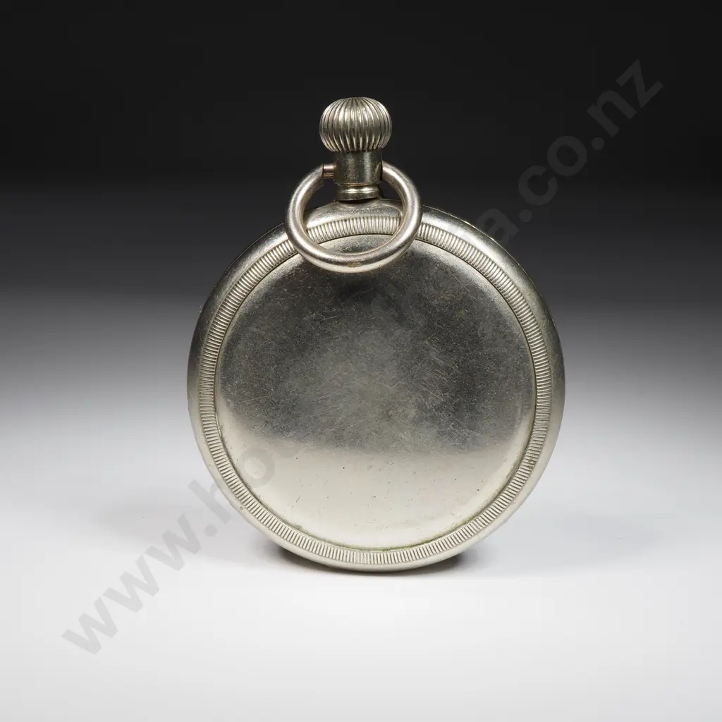 Antique Nickel Cased Stem Wind Calculus Pocket Watch - Running, But Sold w No Guarantees of Reliability or Accuracy Image 1++