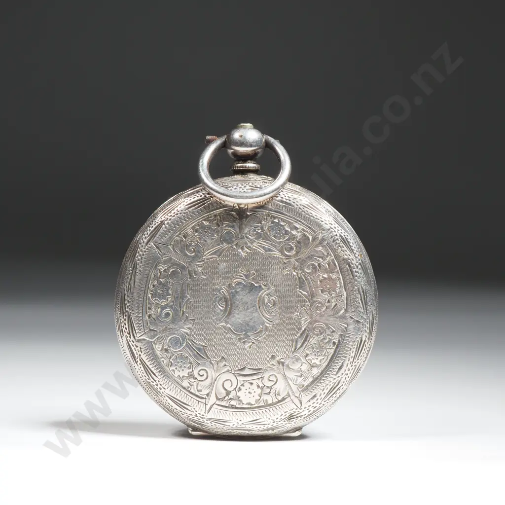 Sterling Silver Ladies Pocket Watch Image 1++