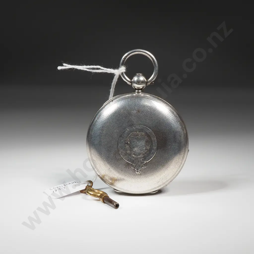 Sterling Silver Pocket Watch by D C Shier & Co of High Street Christchurch Image 1++