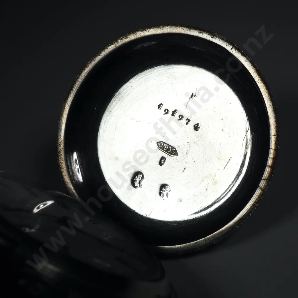 Antique .935 Silver Pocket Watch Image 1++