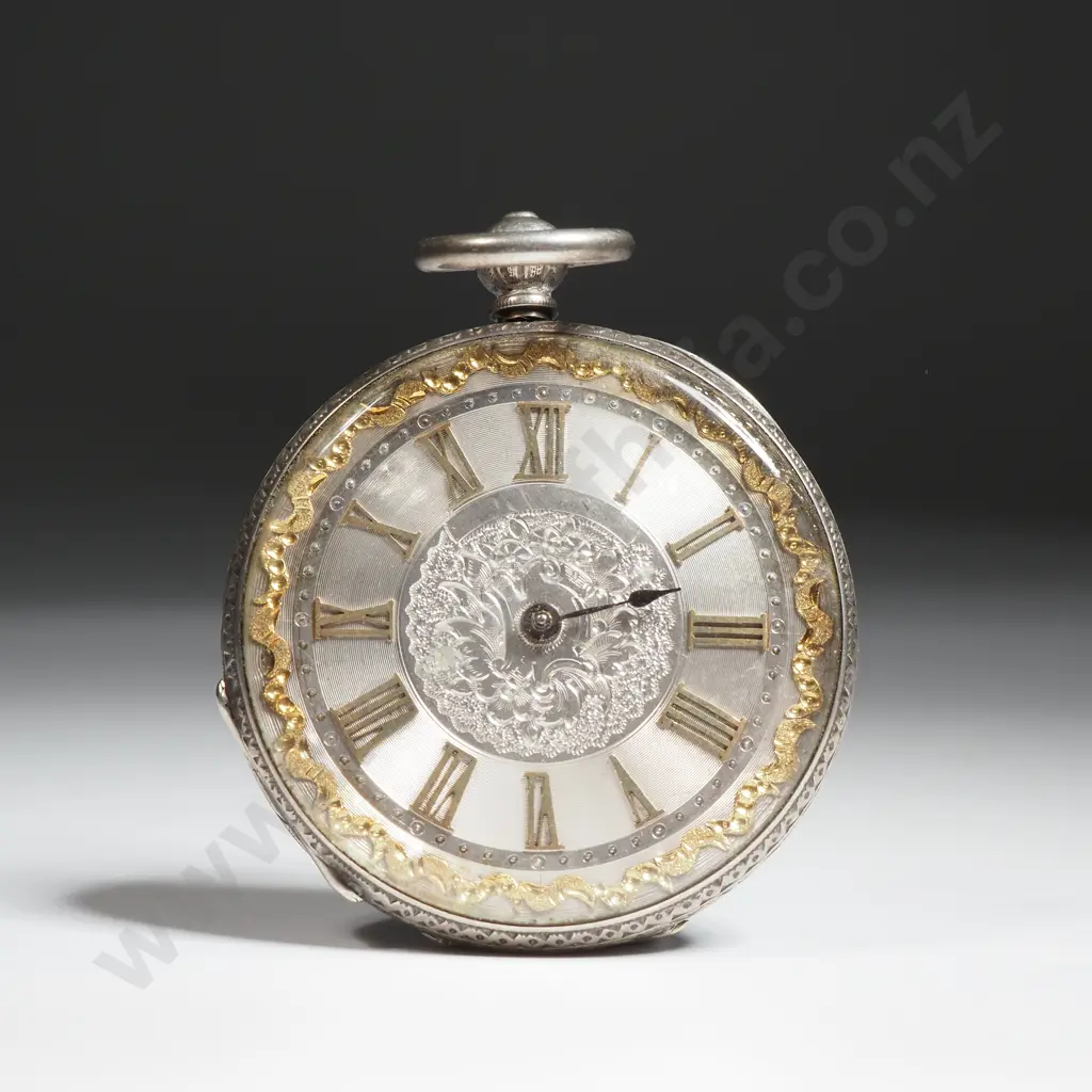 Sterling Silver Ladies Pocket Watch Image 1++