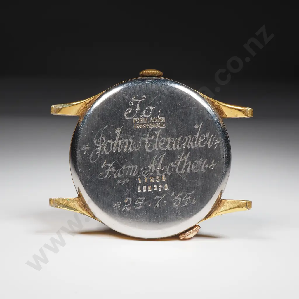 Vintage Gold Plate & Stainless Steel Cased Manual Wind Pierpont Calendar Wristwatch - No Running  Image 1++