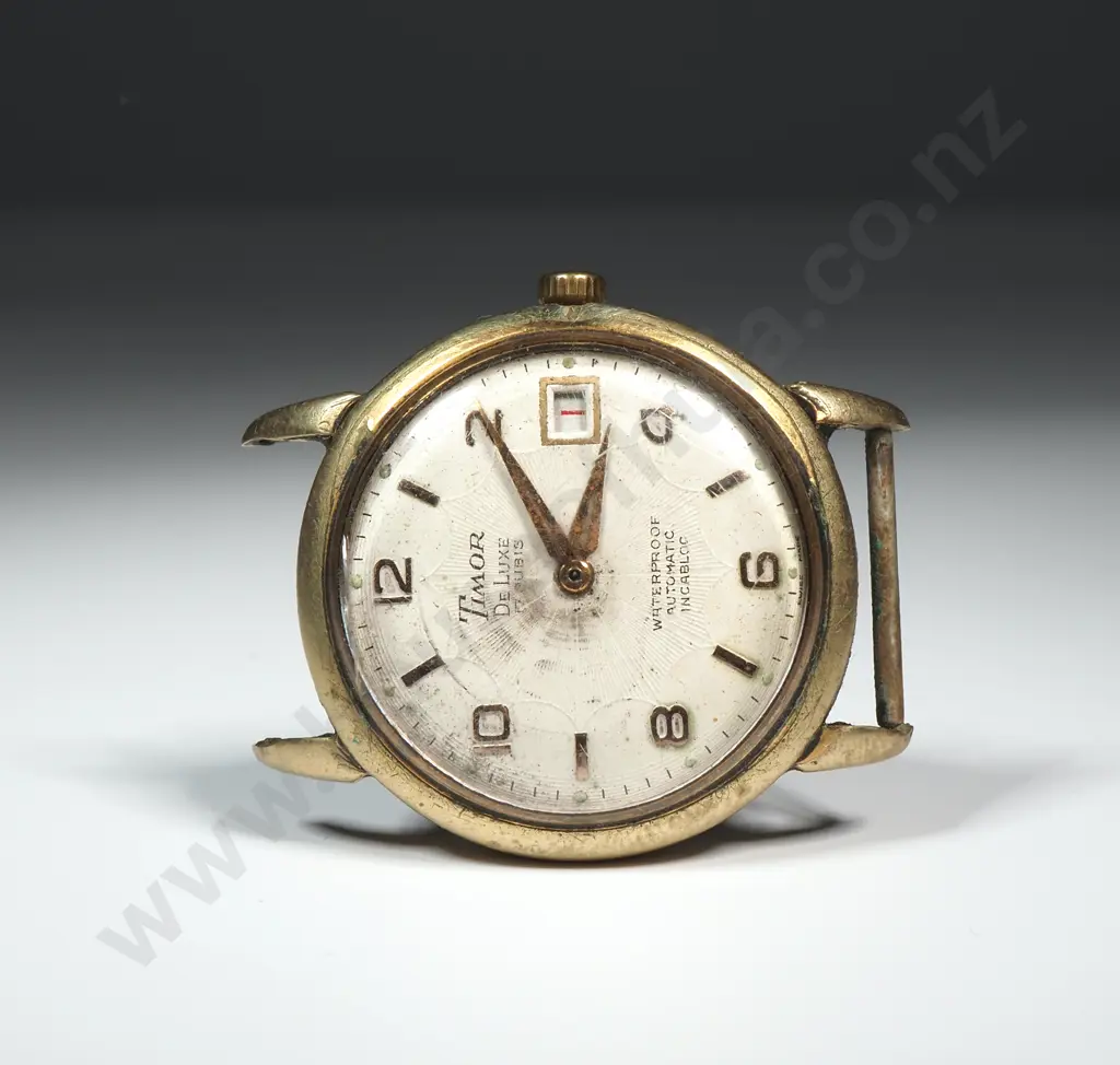 Vintage Timor De Luxe Waterproof Automatic Wristwatch Head Image 1++