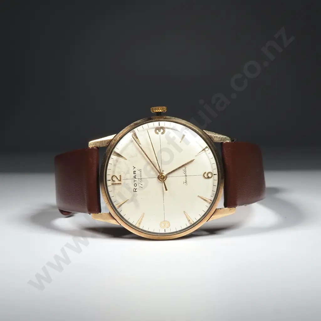 Vintage Solid 9ct Gold Rotary Wrist Watch Image 1++