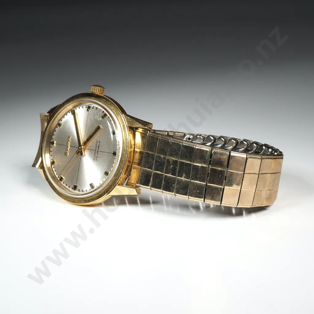 Vintage Bulova Automatic Gents Wrist Watch on Flex Strap Image 1++