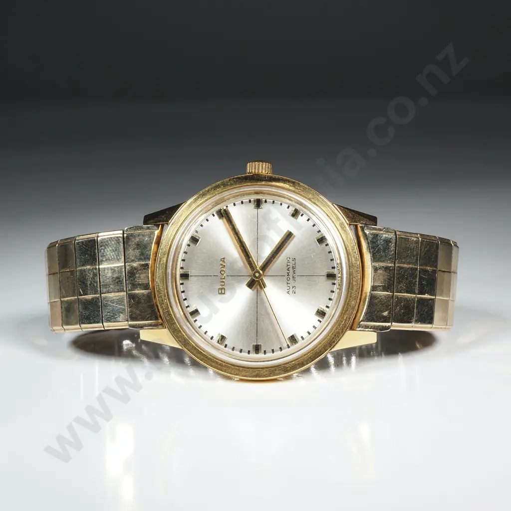 Vintage Bulova Automatic Gents Wrist Watch on Flex Strap Image 1++