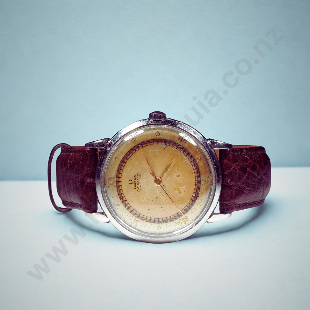 Omega Automatic "Bumper" Circa 1952, Stainless Steel Cal. 351 Ref 2446 w Doctors / Scientific Dial Image 1++