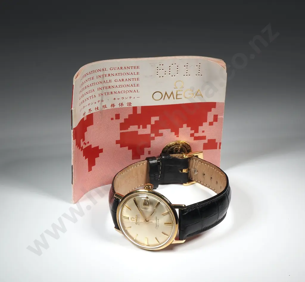 1980's Gents Gold Plated Omega Seamaster Deville Automatic Wristwatch Image 1++