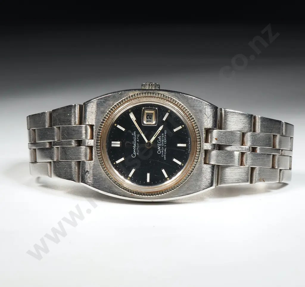 Ladies Vintage Stainless Steel Cased Automatic Omega Constellation Date Wristwatch - Running, But Sold w No Guarantees Image 1++