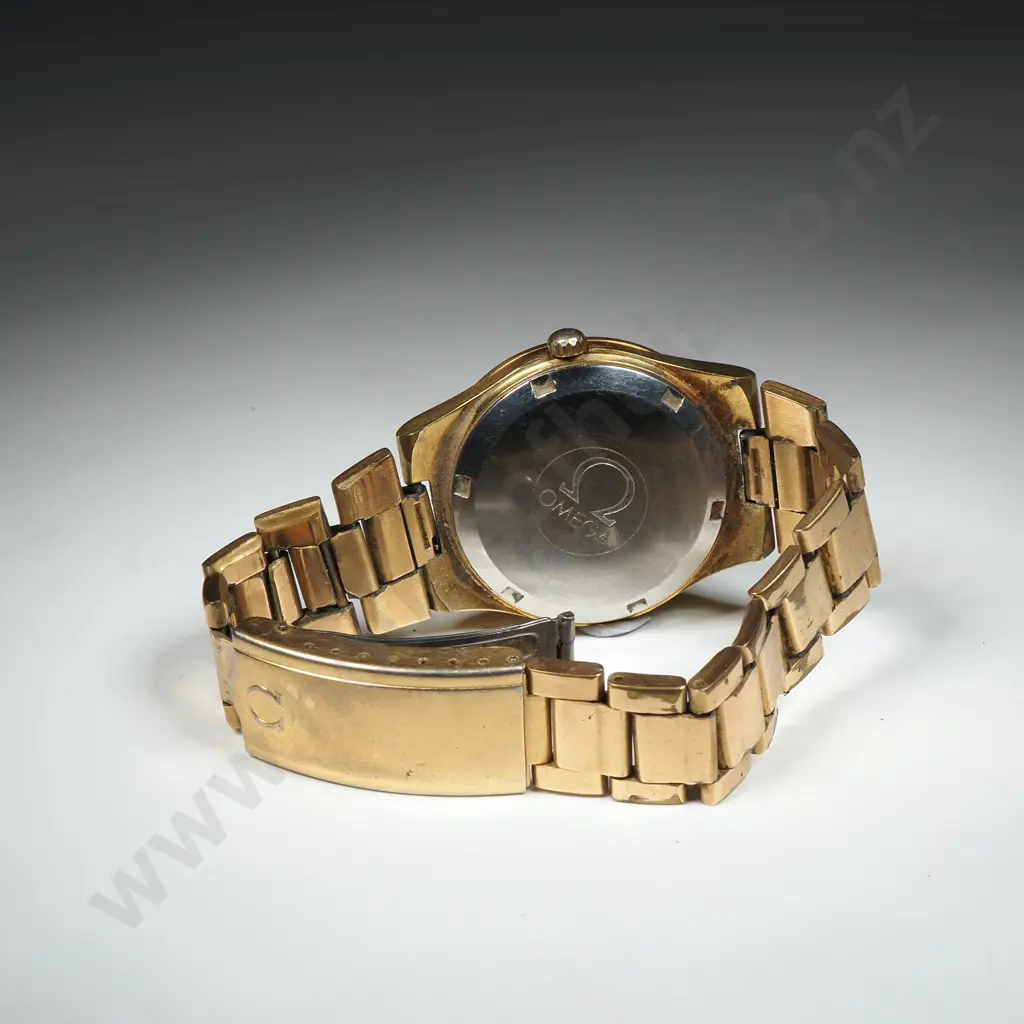 Gents Vintage Gold Plate & Stainless Steel Cased Omega Automatic Geneve Date Wristwatch - Not Running Image 1++