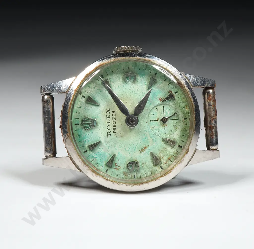 Ladies Vintage Stainless Steel Cased Rolex Precision Wristwatch - Not Running  Image 1++