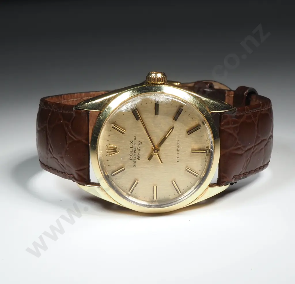 Vintage Rolex Stainless Steel w Gold Top Oyster Perpetual Air King Image 1++