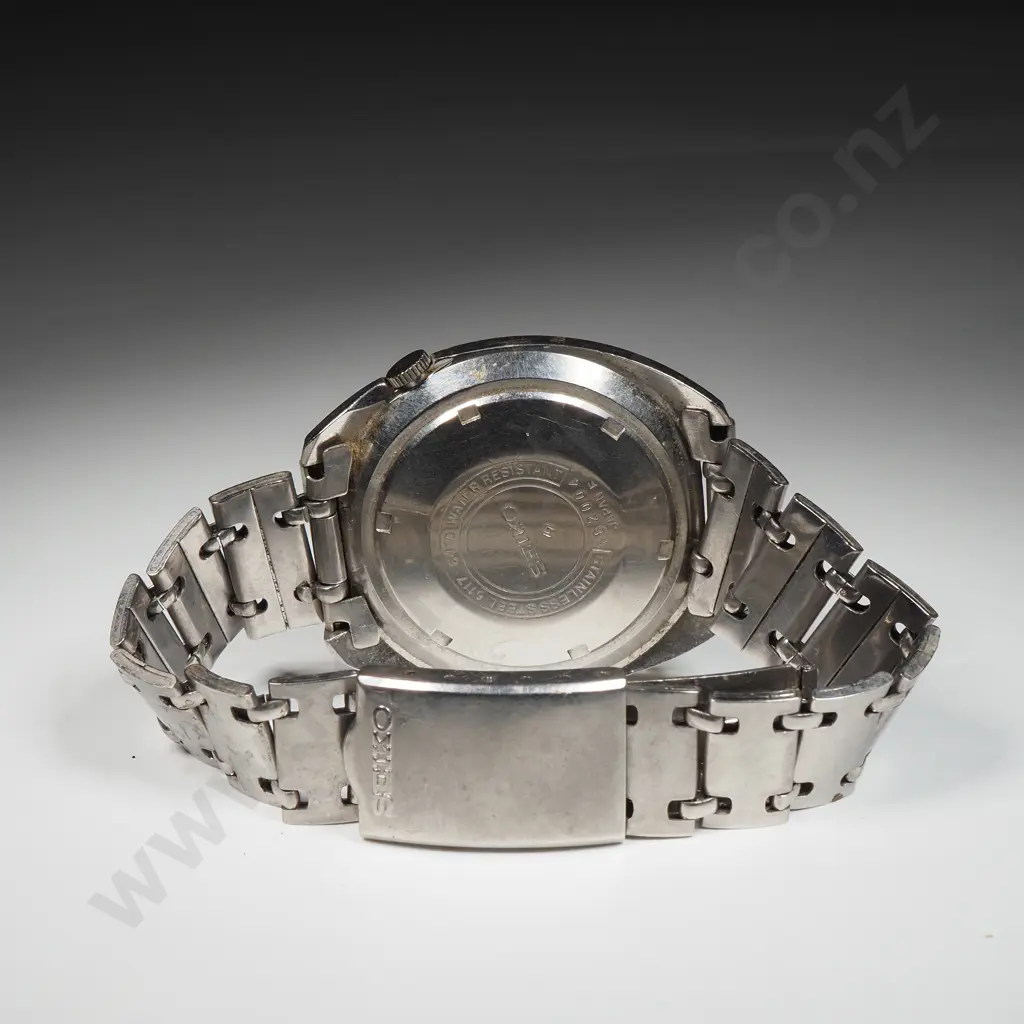 Gents Stainless Steel Cased Seiko Automatic Day / Date Divers 200m Wristwatch - Running, But Sold w No Guarantees Image 1++