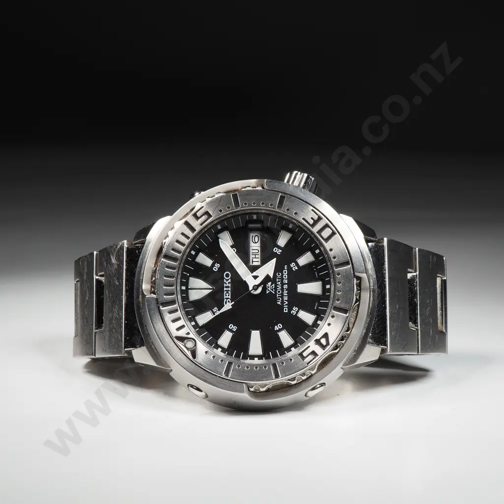 Gents Stainless Steel Cased Seiko Automatic Air Divers 200m Wristwatch - Running, But Sold w No Guarantees Image 1++