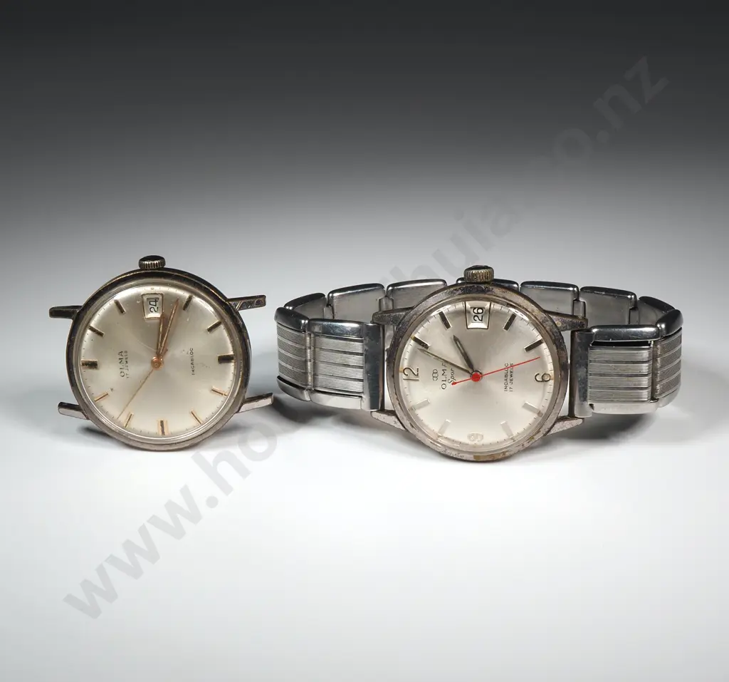 Two Vintage Olma Wristwatches - One w Strap Image 1++