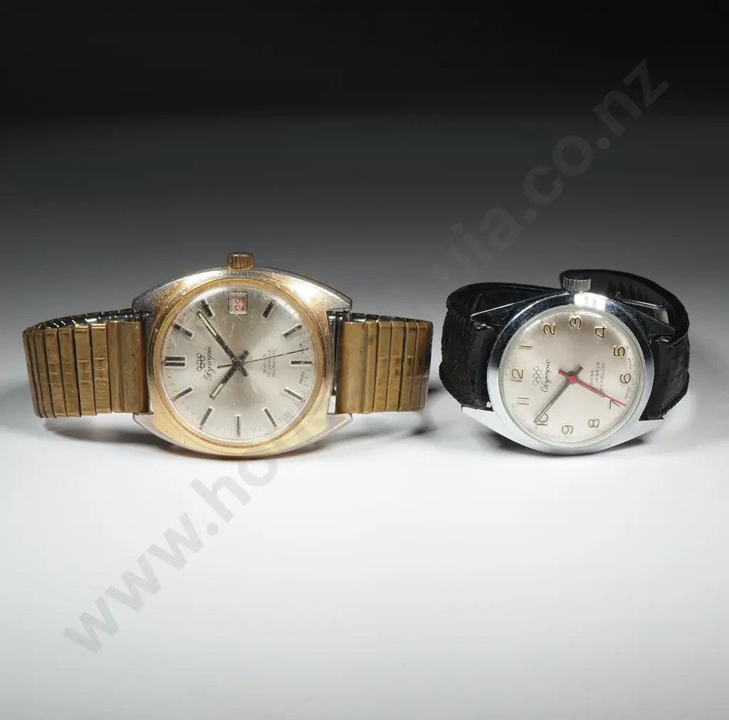 Two Vintage Olympic Wristwatches Image 1++