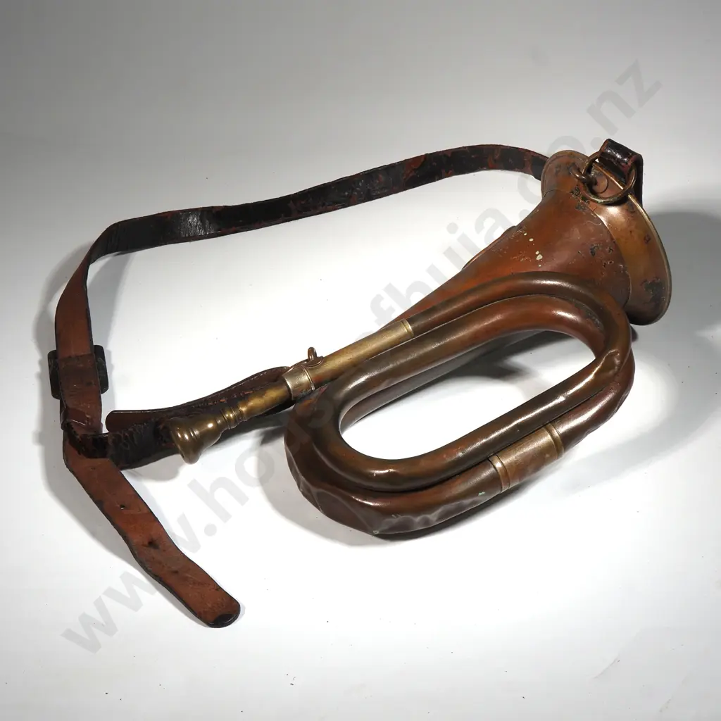 WWI Imperial German Field Bugle with Strap Image 1++