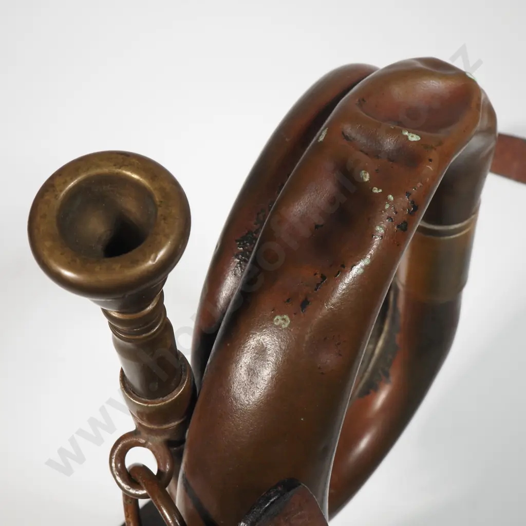 WWI Imperial German Field Bugle with Strap Image 1++