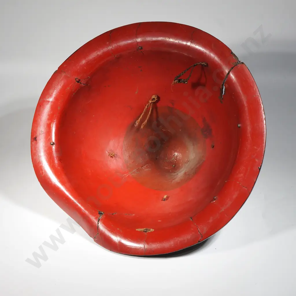 Japanese Samurai Jingsa Hemet w Mon, Family Crest for Fujiwara Clan - Meiji Period Image 1++