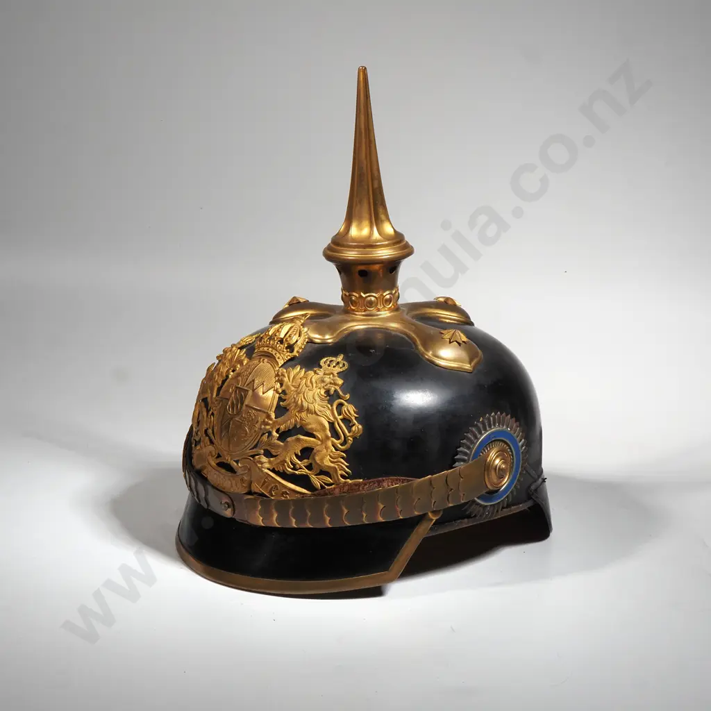 WWI German Barvarian Cavalry Officers Pickelhaube Image 1++