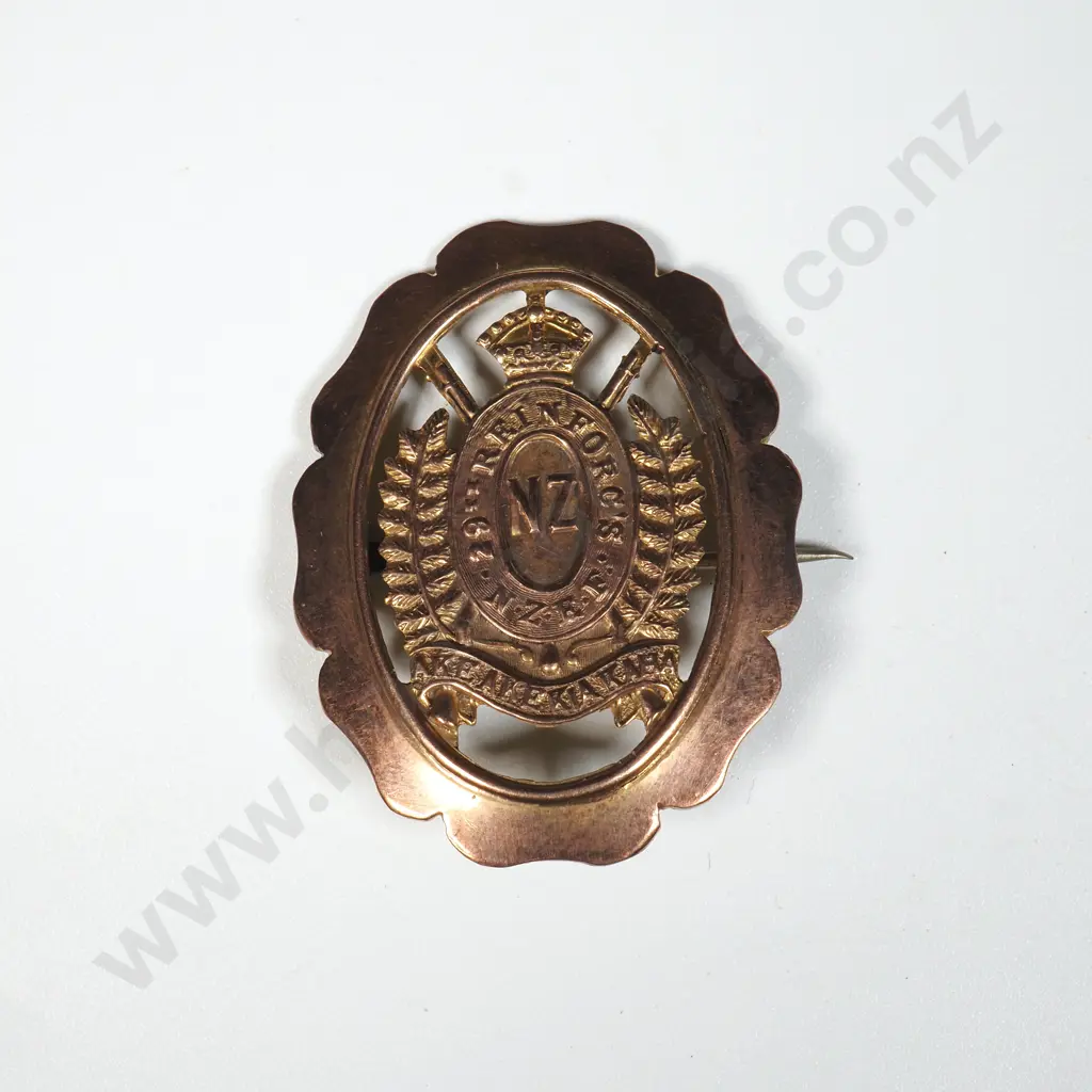 9ct Gold 29th Reinforcements Sweetheart Badge. Image 1++