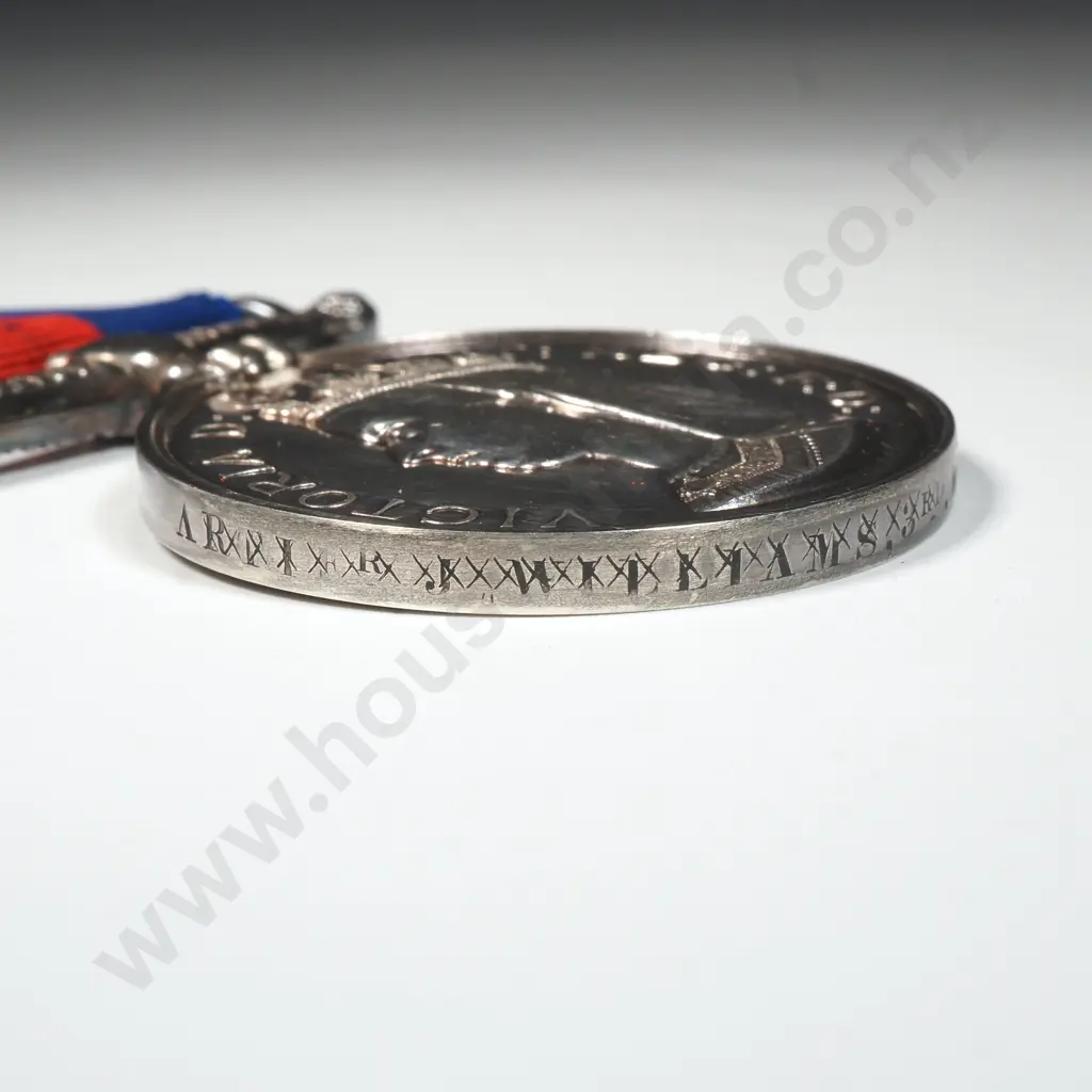 1861-1866 Dated New Zealand War Medal to J Williams 3rd Waikato Regiment - Official Name Xed Out Image 1++