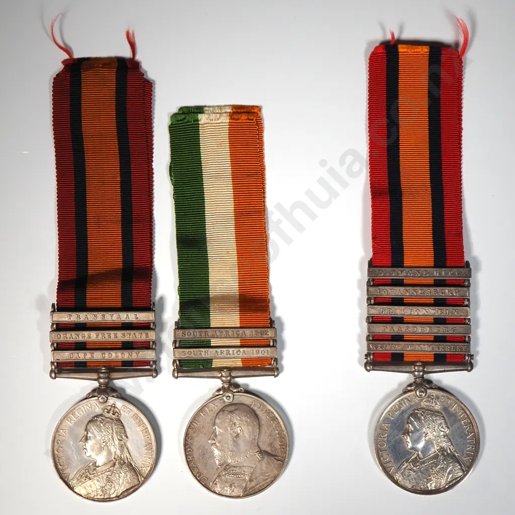QSA KSA New Zealand Boer War Pair to 416 TPR W H Wilson &1st Contingent Boer War QSA to 188 TPR J T Wilson Image 1++