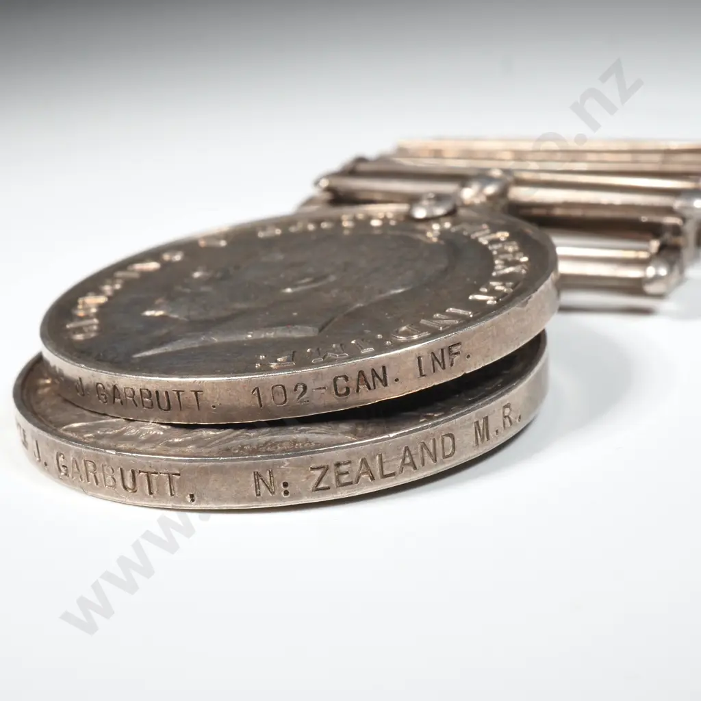 QSA to 3837 John Garbutt 5th Contingent NZMR & WW1 BWM 102nd Canadian Infantry Image 1++