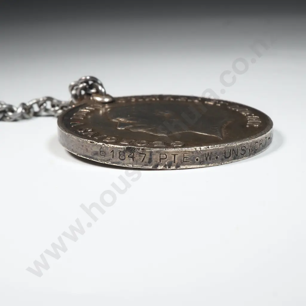 WW1 BWM to 61847 W Unsworth NZEF - A/F Image 1++