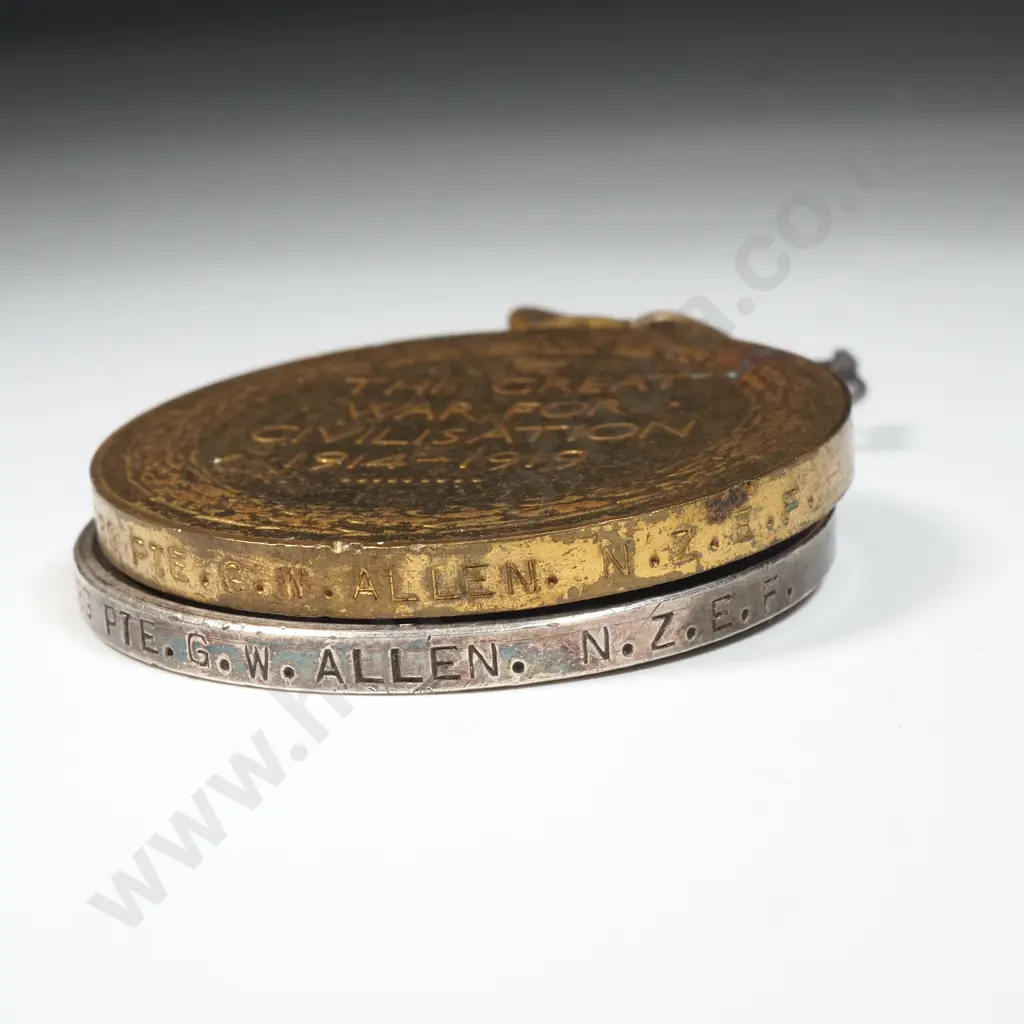 WW1 Pair to 59289 George William Allen NZEF Image 1++