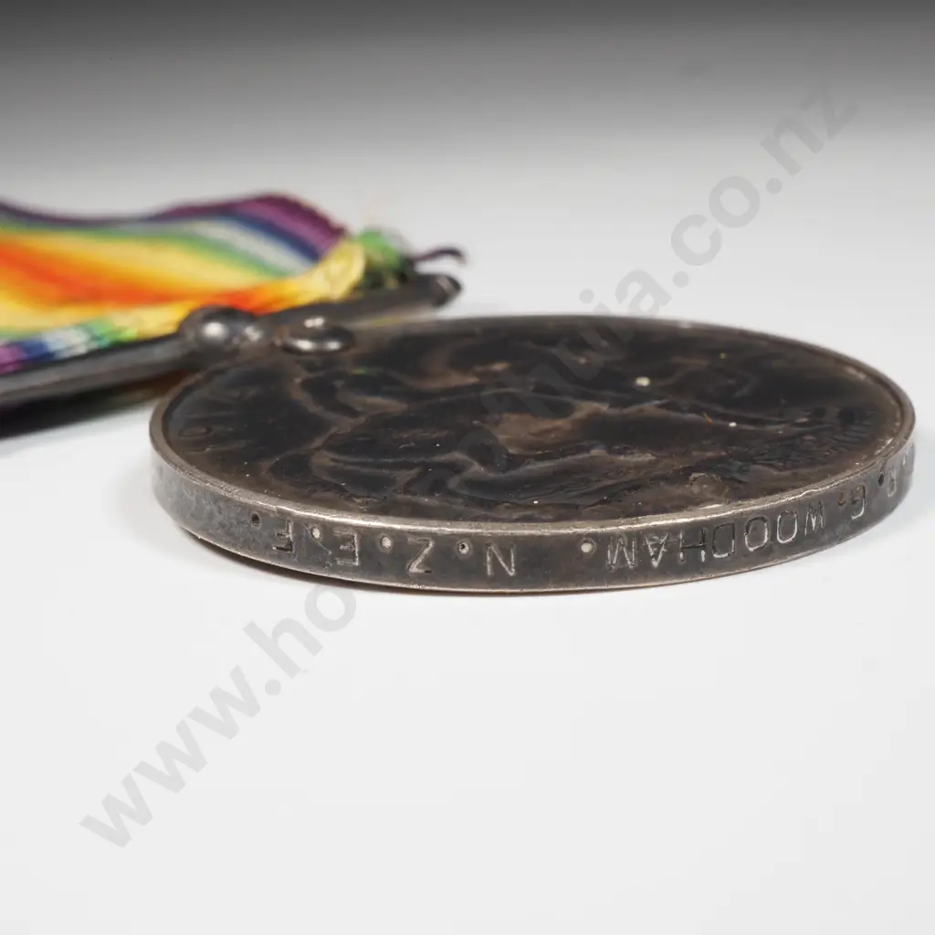 WW1 Trio (Missing Victory Medal) to 6/2813 R G Woodham NZEF Image 1++