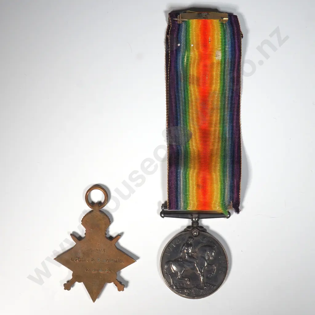 WW1 Trio (Missing Victory Medal) to 6/2813 R G Woodham NZEF Image 1++