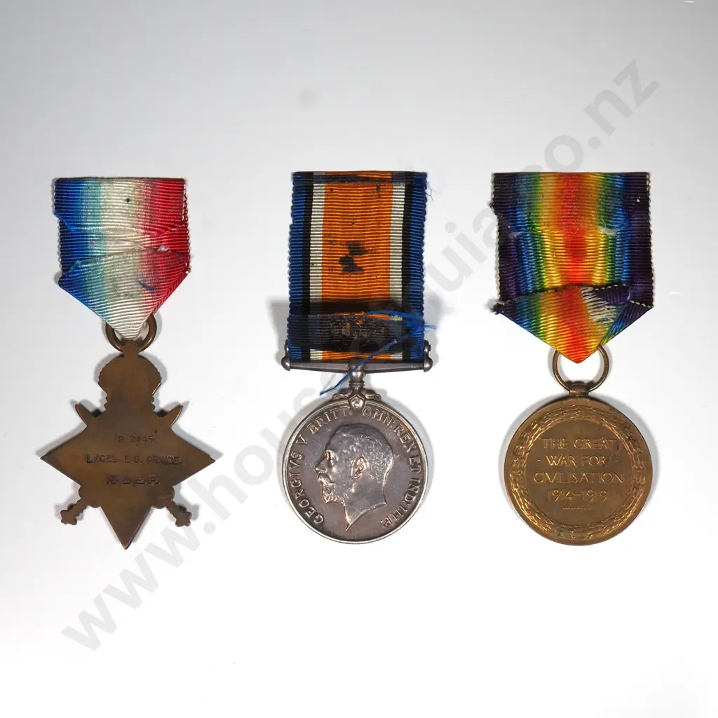 WW1 Trio to 12/2445 Ernest George Prince Image 1++
