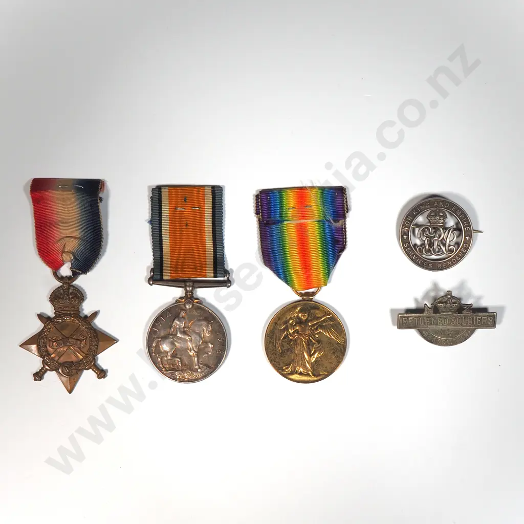 WW1 Trio to 6/3283 J Connor NZEF & Silver War Badge & Large RSA Badge Image 1++